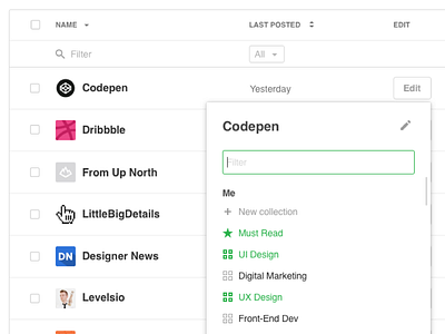 Organize your Feedly — Concept 2