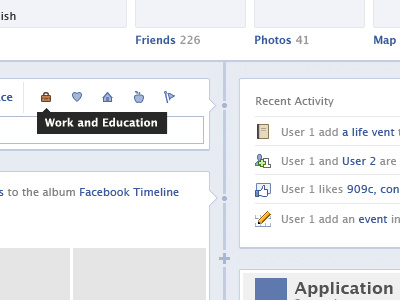 Facebook Timeline GUI