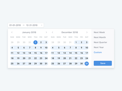 Date Range Picker Designs Themes Templates And Downloadable Graphic Elements On Dribbble