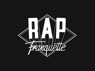 Rap Franquette's logo black franquette lines logo rap script type white