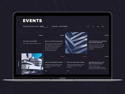 Hello Dribbble ! UX Design / EVENTS