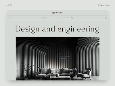 Aesthetic Typography Design Interior Web–site aesthetick creative design figma interface metaverse nft ui ux
