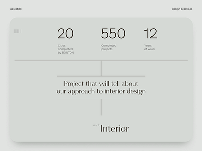 Aesthetic Typography Design Interior Web–site 2022 creative design feel interfce figma pantone trend 2022 ui ui trends 2022 uxdesign