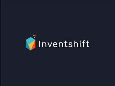 Inventshift Logo abstract branding clean design elegant geometric illustrator internet logo minimal modern multicolor pixel simple
