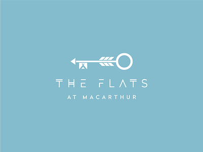 The Flats Logo arrow branding clean clever design elegant illustrator key logo minimal modern native american real estate teepee vector
