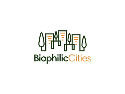 Biophilic Cities Logo abstract architecture biophilic branding cities clean design elegant environment geometric green illustrator line art logo minimal modern nature tree urban