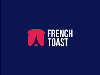 French Toast Logo branding clean clever design eiffel tower elegant french illustrator logo marketing minimal modern negative space simple smart toast vector