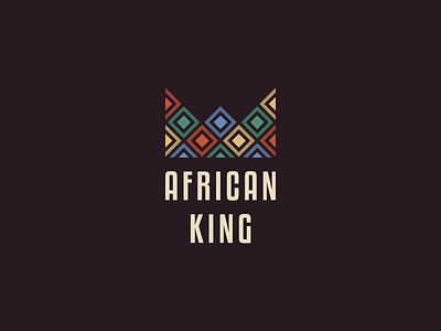 African King Logo abstract africa african branding clean crown design elegant flat illustrator king logo minimal modern multicolor simple vector