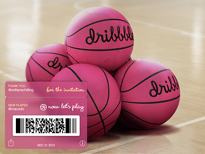 Thank you, now let's play ball debut dribbble first shot gift invitation invite passbook thank you thanks