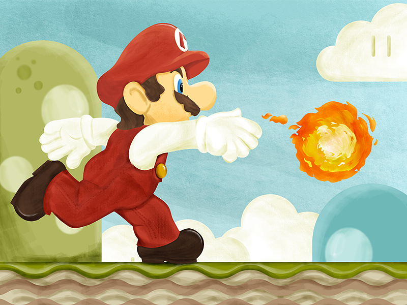 Super Mario On Fire By Daniel Macedo On Dribbble