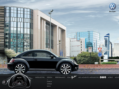 VW The Beetle art direction car hotsite