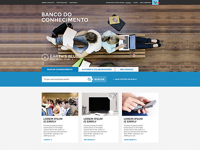 Banco do Conhecimento clean education knowledge marketplace platform uxui