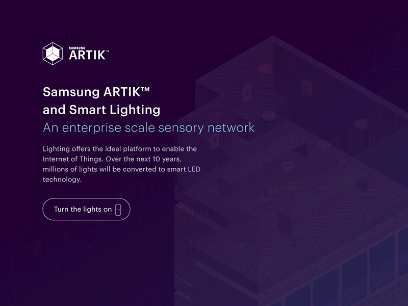 Samsung IoT Smart Lightning infographic illustration infographic iot isometric