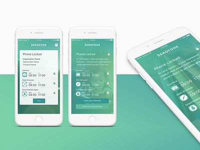 Xerofone App Dashboard app clean dashboard flat ios iphone manager