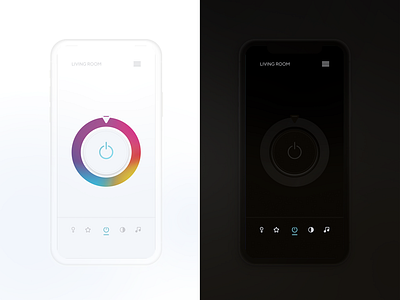 Daily_UI 15 of 100 app dailyui day015 iot light menu mobile onoff product switch ui uidesign ux uxdesign