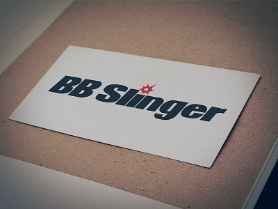 BB Slinger aggressive logo branding bullet fire firing gun logo vintage