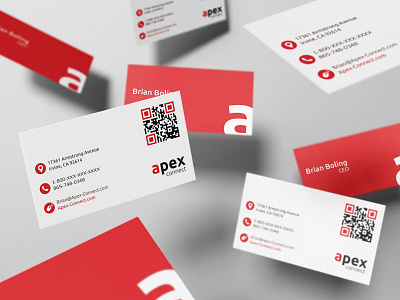 Business Card branding business card elegant business card identity design qr code red visiting card