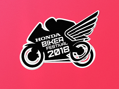 Honda Biker Festival biker custom diecut die cut diecut motorcycle sticker stickermule swag