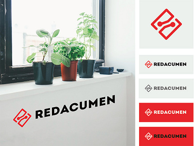 Redacumen Logo abstract abstract logo branding electric flat style logo modern logo simple logo software tech logo