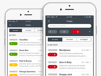 Mobile Case Management - iOS agents chat customers ios management mobile supervisors ui ux voice