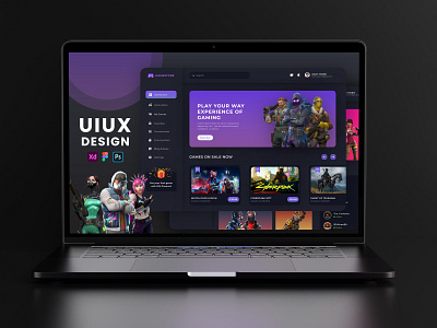 GameStore Web UI Design adobe app appdesign branding ecommerce gamestore graphic design uiux webui