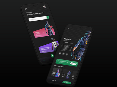 Online Gaming mobile app UI Design