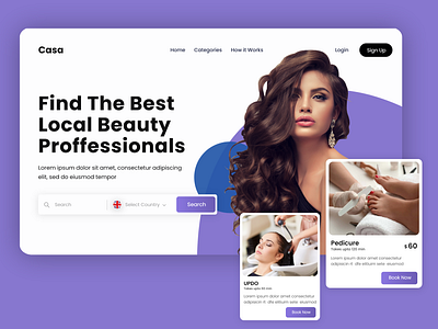 Beauty Care Web UI Design