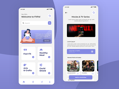 Fitpal - Fitness Mobile App design