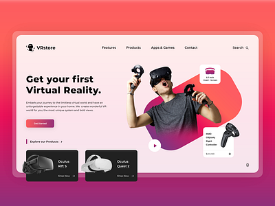 VR Store Website Design Concept