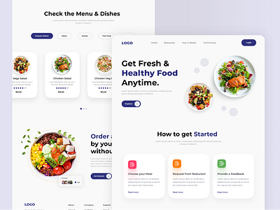 Restaurant Web UI SaaS design appdesign branding delivery design foodfinder landing page meals restuarant saas ui uiux webdesign websitedesign webui