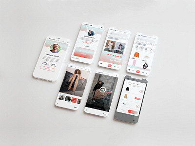 Fashion social network & e-commerce app app branding design ui ux
