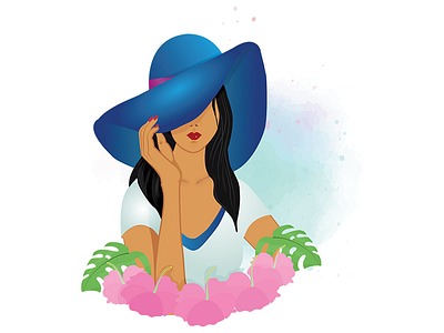 girl in summer illustration illustration art vector