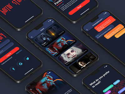 Horror Story 3d app app design concept design iphone mobile ui ux