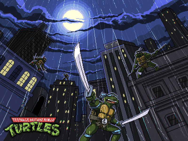 Pixel Art - Teenage Mutant Ninja Turtles 2d 80s animaiton pixel pixel art tmnt
