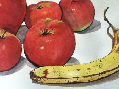 Observational Drawing: Lines, Shadows and Watercolor fine arts fruits observational drawing paint studio arts water color
