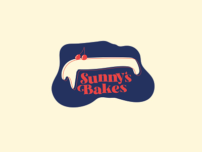 sunny's bakes branding design flat icon illustration logo minimal typography vector web