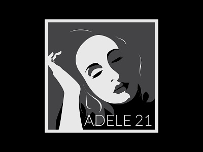 Adele 21 album design flat graphic graphic design illustration illustrator music poster poster design