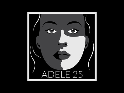 Adele 25 album cover design flat graphic graphic design illustration illustrator music poster poster design