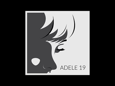Adele 19 album cover design flat graphic graphic design illustration illustrator music poster poster design
