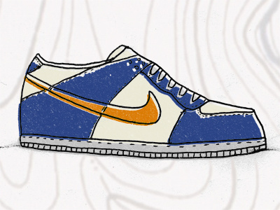 Shoe Closeup illustration nike dunks shoes