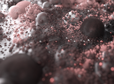 Stillframe from my video - THE INGÉNUE branding cgi charlotte tilbury design fluid illustration liquid particles simulation soft