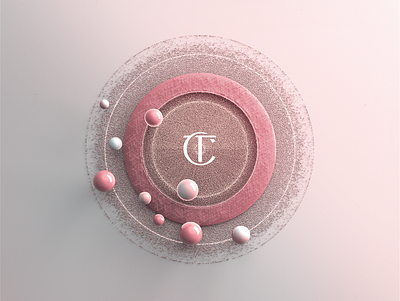 granules branding cgi charlotte tilbury circle illustration logo particles spheres