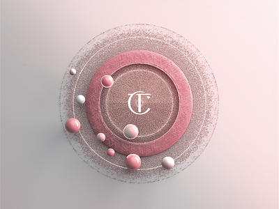 granules branding cgi charlotte tilbury circle illustration logo particles spheres