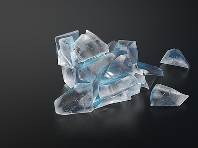 cracked icecube c4d cgi ice icecube illustration mograph particles simulation