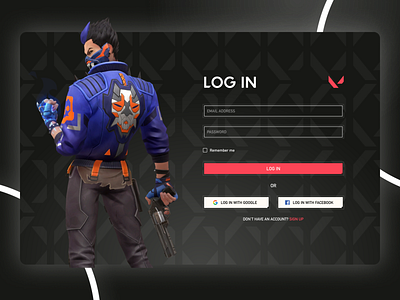 Daily UI #001 - Sign Up Screen (revised) 001 agent challenge dailyui design minimal ui valorant video games