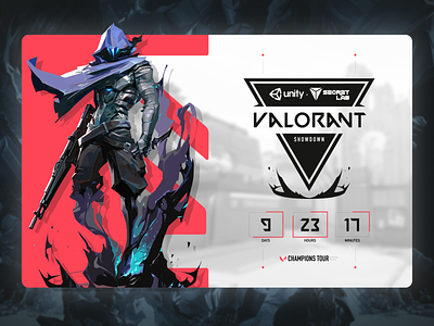 Daily UI #014 - Countdown Timer agent countdown countdown timer dailyui design event minimal release timer tournament ui valorant video games