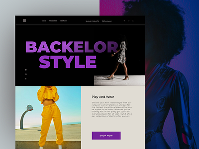 Fashion Website business clothes colourful ecommerce shop startup website website design