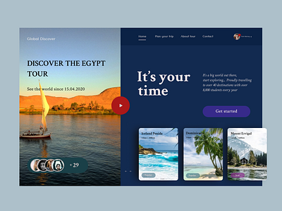 Travel Guide concept guide homepage map ui nature promo slider tourist guide travel agency travelling ui webdesign