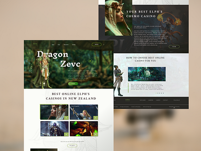 Dragon game background concept design crypto gaming landing page ui webdesign