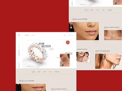 Jewerly Store Main Page Concept clean clean ui color concept creativity landing minimal web design website
